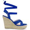 imageAllegra K Womens Espadrille Platform Lace Up Wedges SandalsRoyal Blue