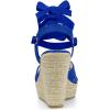 imageAllegra K Womens Espadrille Platform Lace Up Wedges SandalsRoyal Blue