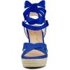 imageAllegra K Womens Espadrille Platform Lace Up Wedges SandalsRoyal Blue