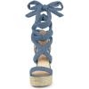 imageAllegra K Womens Espadrilles Platform Sandals Lace Up Open Toe Wedges HeelsHaze Blue