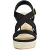 imageAllegra K Womens Espadrilles Platform Slingback Wedges SandalsBlack