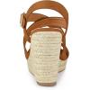 imageAllegra K Womens Espadrilles Platform Slingback Wedges SandalsBrown