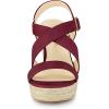 imageAllegra K Womens Espadrilles Platform Slingback Wedges SandalsBurgundy