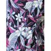 imageAllegra K Womens Floral Leaves Wrap Dress Tie Waist Hawaiian Beach Tropical Summer DressDeep Blue