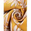 imageAllegra K Womens Floral Leaves Wrap Dress Tie Waist Hawaiian Beach Tropical Summer DressYellow