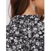 imageAllegra K Womens Floral Printed Half Placket Above Knee Summer Sleeveless Belted DressBlack
