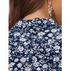 imageAllegra K Womens Floral Printed Half Placket Above Knee Summer Sleeveless Belted DressBlue