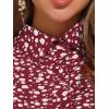 imageAllegra K Womens Floral Printed Half Placket Above Knee Summer Sleeveless Belted DressRed