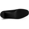 imageAllegra K Womens Front Zipper Chunky High Heel Ankle BootsBlack