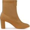 imageAllegra K Womens Front Zipper Chunky High Heel Ankle BootsBrown