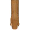 imageAllegra K Womens Front Zipper Chunky High Heel Ankle BootsBrown
