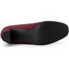imageAllegra K Womens Front Zipper Chunky High Heel Ankle BootsBurgundy