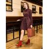 imageAllegra K Womens Front Zipper Chunky High Heel Ankle BootsBurgundy