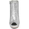 imageAllegra K Womens Glitter Platform Chunky Heeled Open Toe Heel Ankle BootsSilver