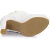imageAllegra K Womens Glitter Platform Chunky Heeled Open Toe Heel Ankle BootsWhite