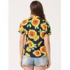 imageAllegra K Womens Hawaiian Shirt Floral Leaves Printed Short Sleeve Top Tropical Button Down Shirt Summer Fashion 2024Sunflower