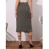 imageAllegra K Womens Hawaiian Skirts Summer Beach Ruched Split Thigh Tropical SkirtBlack 1