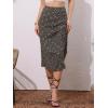 imageAllegra K Womens Hawaiian Skirts Summer Beach Ruched Split Thigh Tropical SkirtBlack 1