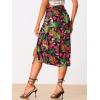 imageAllegra K Womens Hawaiian Skirts Summer Beach Ruched Split Thigh Tropical SkirtBlack