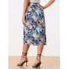 imageAllegra K Womens Hawaiian Skirts Summer Beach Ruched Split Thigh Tropical SkirtDark Blue