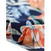 imageAllegra K Womens Hawaiian Skirts Summer Beach Ruched Split Thigh Tropical SkirtDark Blue