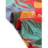 imageAllegra K Womens Hawaiian Skirts Summer Beach Ruched Split Thigh Tropical SkirtRed