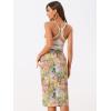 imageAllegra K Womens Hawaiian Skirts Summer Beach Ruched Split Thigh Tropical SkirtYellow