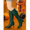 imageAllegra K Womens High Heels Pointed Toe Stiletto Heel Knee High BootsDark Green