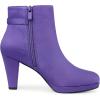 imageAllegra K Womens Low Platform Side Zip Buckle Chunky High Heel Ankle BootiesBack to School Heeled Shoe