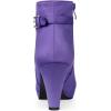 imageAllegra K Womens Low Platform Side Zip Buckle Chunky High Heel Ankle BootiesBack to School Heeled Shoe