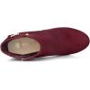 imageAllegra K Womens Low Platform Side Zip Buckle Chunky High Heel Ankle BootiesBurgundy