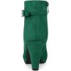 imageAllegra K Womens Low Platform Side Zip Buckle Chunky High Heel Ankle BootiesGreen