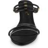 imageAllegra K Womens Low Wedges Clear Heel SandalsBlack