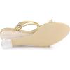 imageAllegra K Womens Low Wedges Clear Heel SandalsGold