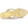 imageAllegra K Womens Low Wedges Clear Heel SandalsGold