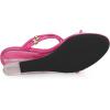 imageAllegra K Womens Low Wedges Clear Heel SandalsHot Pink