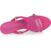 imageAllegra K Womens Low Wedges Clear Heel SandalsHot Pink