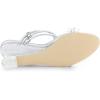 imageAllegra K Womens Low Wedges Clear Heel SandalsSilver