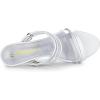 imageAllegra K Womens Low Wedges Clear Heel SandalsSilver