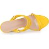 imageAllegra K Womens Low Wedges Clear Heel SandalsYellow