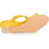 imageAllegra K Womens Low Wedges Clear Heel SandalsYellow