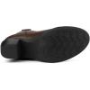 imageAllegra K Womens Mid Calf Memory Round Toe Block Heel Western BootsDark Brown