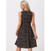 imageAllegra K Womens Midi Floral Dresses Summer Casual Wedding Guest Sleeveless DressBlack