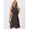 imageAllegra K Womens Midi Floral Dresses Summer Casual Wedding Guest Sleeveless DressBlack