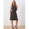 imageAllegra K Womens Midi Floral Dresses Summer Casual Wedding Guest Sleeveless DressBlack