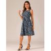 imageAllegra K Womens Midi Floral Dresses Summer Casual Wedding Guest Sleeveless DressBlue Purple