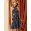 imageAllegra K Womens Midi Floral Dresses Summer Casual Wedding Guest Sleeveless DressDark Blue