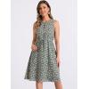 imageAllegra K Womens Midi Floral Dresses Summer Casual Wedding Guest Sleeveless DressDark Green