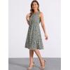 imageAllegra K Womens Midi Floral Dresses Summer Casual Wedding Guest Sleeveless DressDark Green