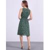 imageAllegra K Womens Midi Floral Dresses Summer Casual Wedding Guest Sleeveless DressDeep Green
